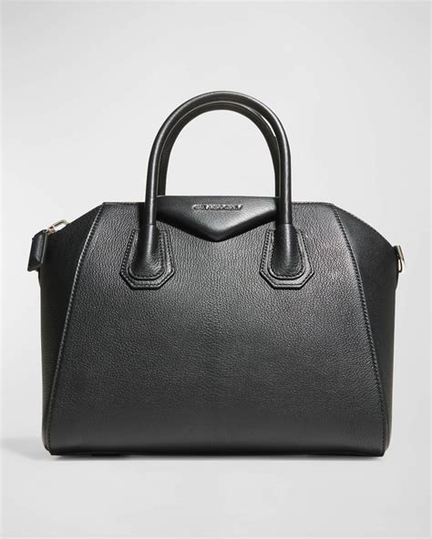 givenchy antigona small black grained leather handbag|givenchy mini antigona bag croc.